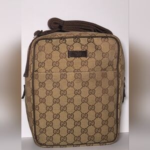Gucci Brown Monogram Men's/ Woman's Travel Bag Crossbody Bag